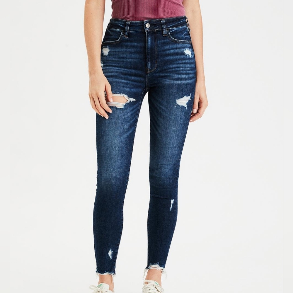 AEO Super High Rise Jegging Crop Jeans